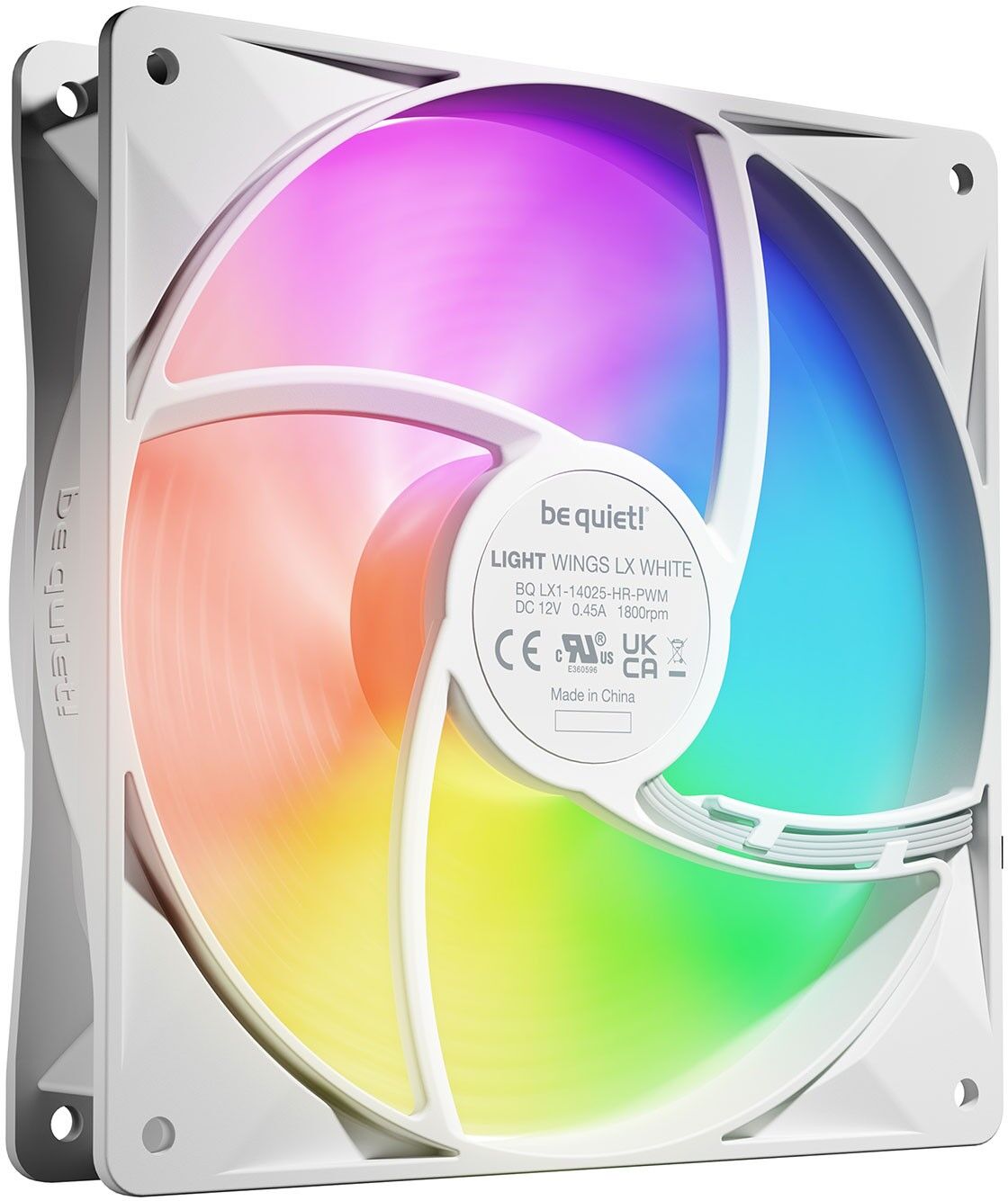 be quiet! Light Wings LX 140mm PWM High-Speed ARGB Case Fan Triple Pack - White