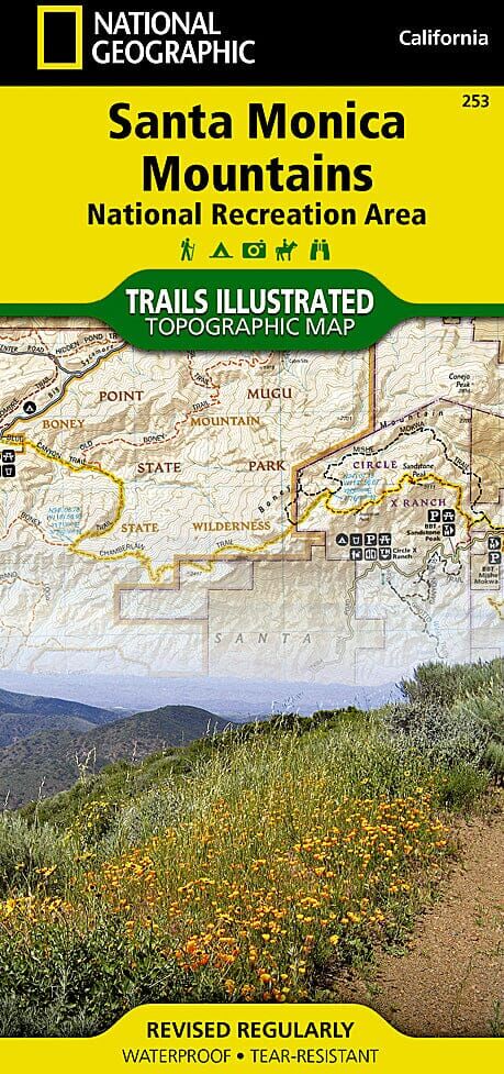 Carte de randonnée n° 253 - Santa Monica Mountains National Recreation Area (California)   National Geographic