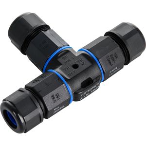 Heitronic Kabelverbinder 45609, IP68 wasserdicht, für 7-13 mm Kabel-Ø, 3-Wege Verteiler, 3-polig