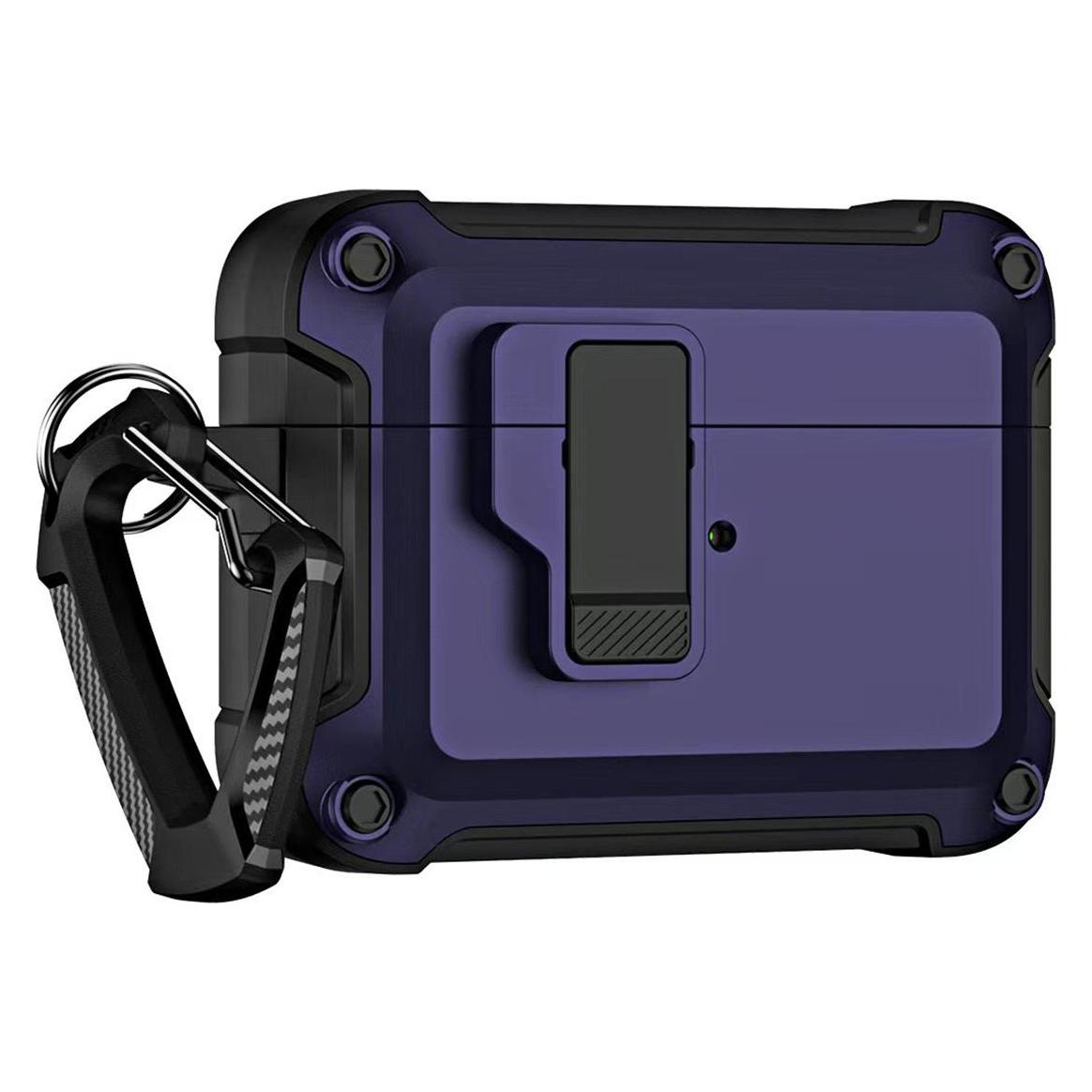 Hurtel Airpods 4 Pro Armor Case with Carabiner - Purple (Kopfhörer Hülle) (53030908)