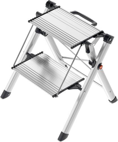 Hailo MK80 ComfortLine 4310-100 Aluminium Klapptritt klappbar Arbeitshöhe (max.): 2.4 m Silber, Schwarz 3.6 kg