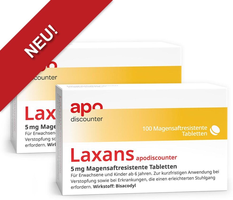 Laxans Bisacodyl 5 mg Tabletten von apodiscounter 2x100stk