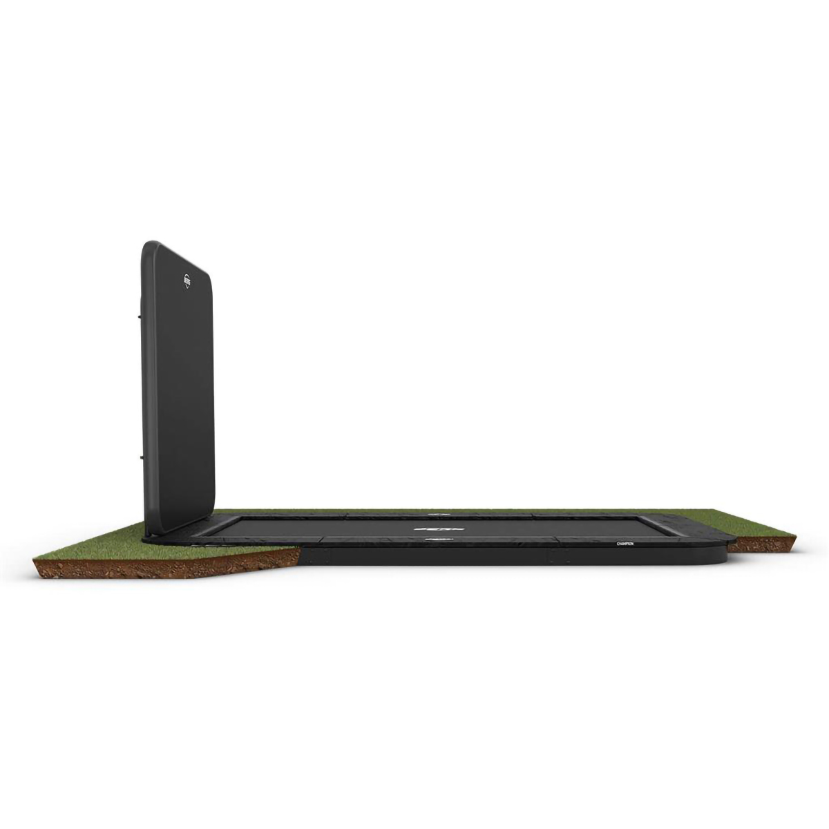 Berg Ultim Champion Trampolin FlatGround Aerowall Schwarz-Grau 410 cm Schwarz