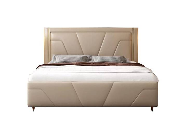JVmoebel Polsterbett Luxus Polsterbett in Beige mit elegantem Design (Bett), Made in Europa
