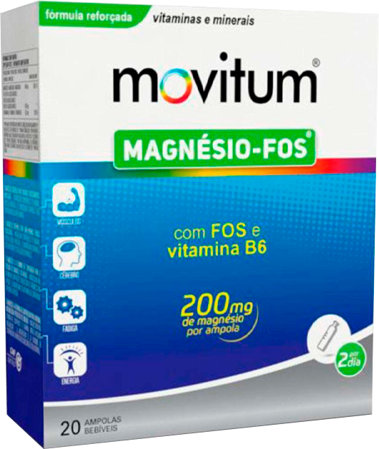 Movitum Magnésio-Fos 20 ampolas