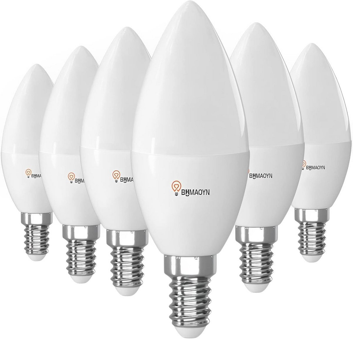 Set van 6 LED Kaarslampen E14 Koud Wit voor Solar Systemen 12V AC/DC