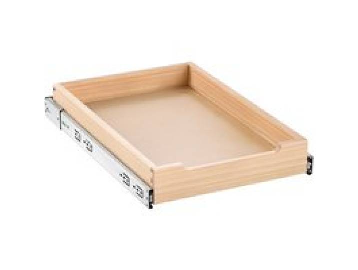 VEVOR Ausziehbarer Schrank-Organizer Schrankschublade Regal (356 x 533 x 76 mm) mit sanftem Schließmechanismus, Holz-Schiebeschublade Unter- und Seitenmontage, für Küche Speisekammer Badezimmer