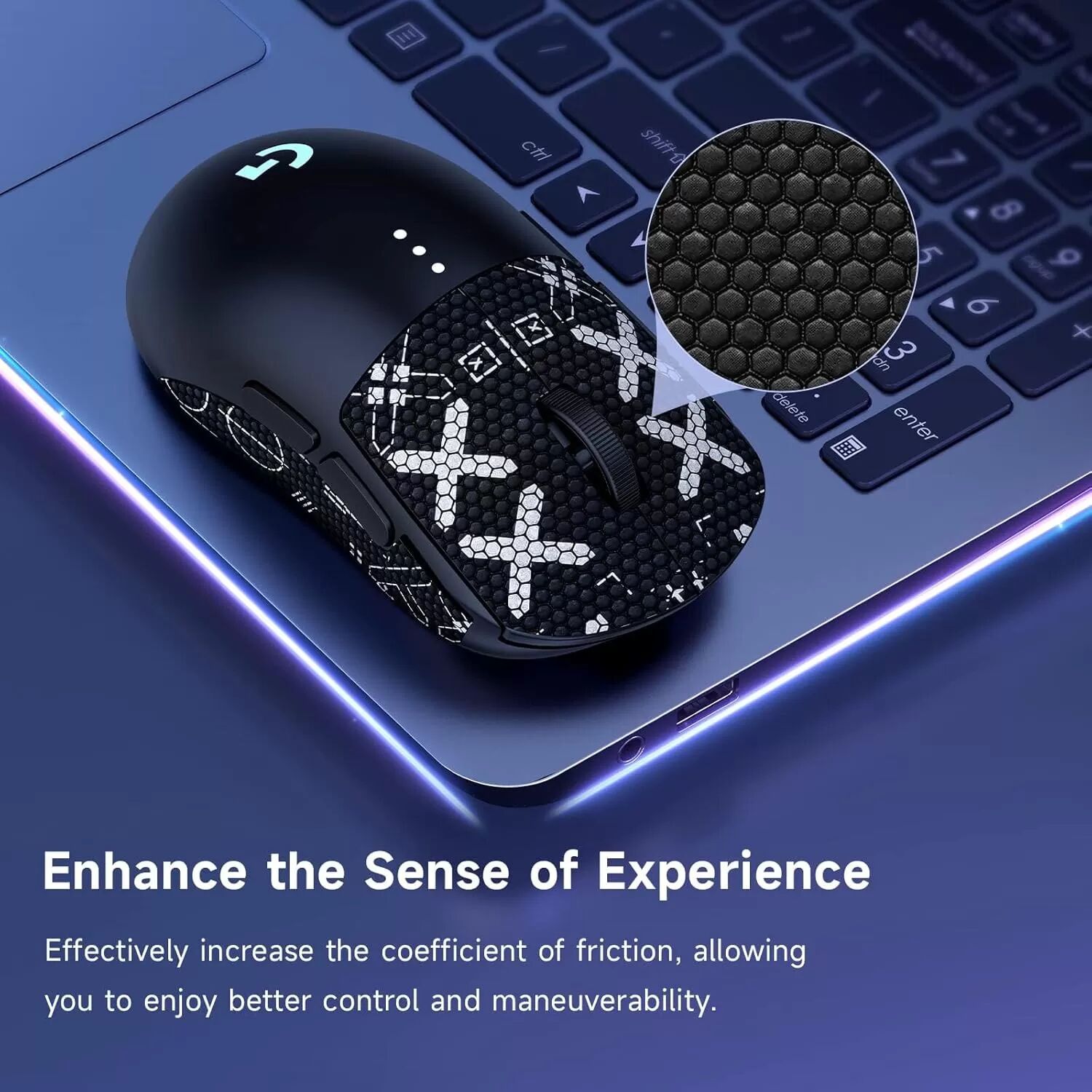 INF Autocollants de Souris à Adhérence Améliorée pour Logitech MX Vertical