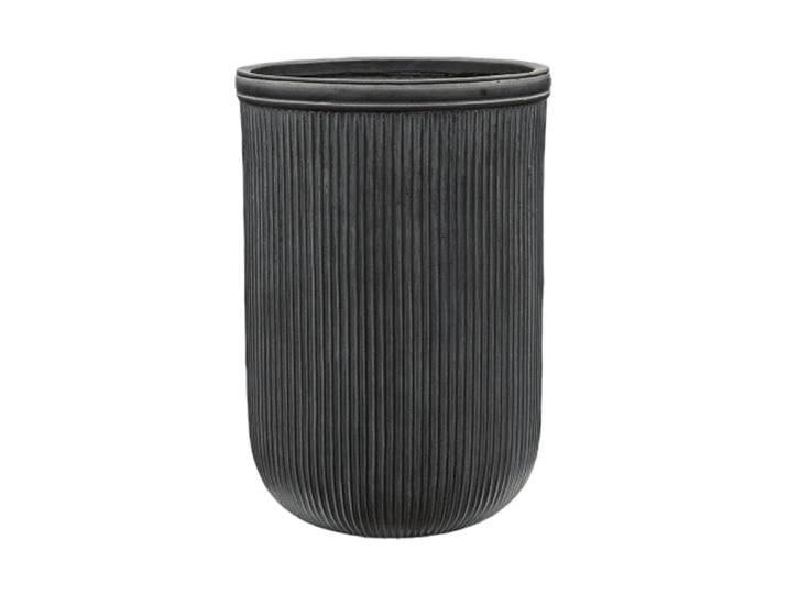 Grosser In-/Outdoor Blumentopf „Vertical Rib“, verschiedene Grössen Anthrazit Baq Design