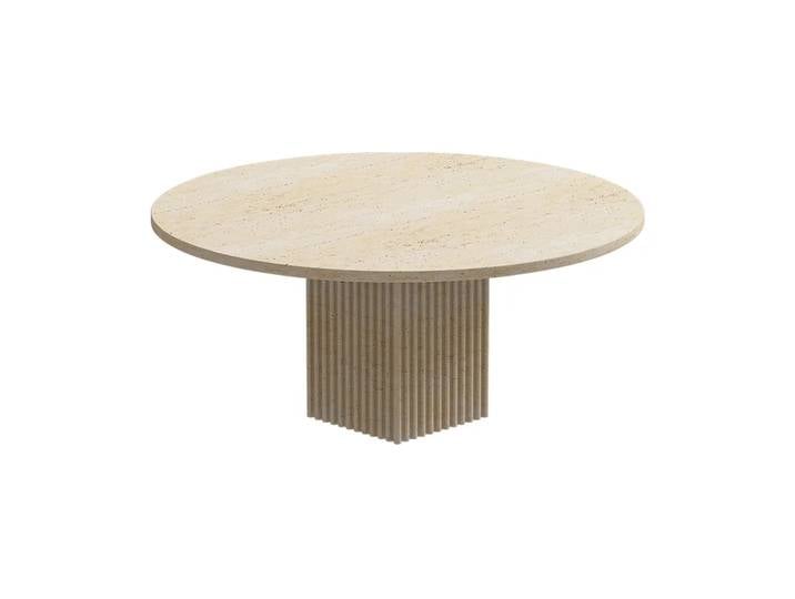 NORR11 Soho Couchtisch Beige travertin, Ø80x35 cm