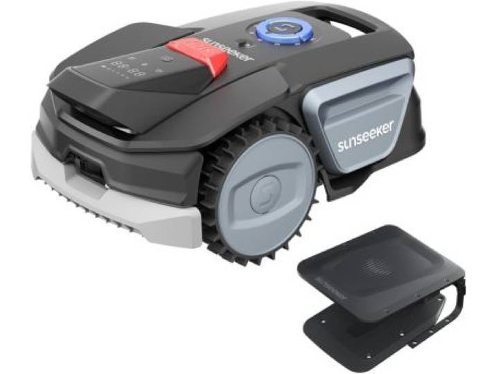Sunseeker - Robot Tondeuse V1 Sans Fil Périphérique, 300m² De Superficie, Garage, Idéal Petit Jardin
