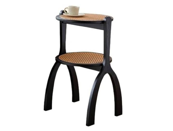 9bbhfJw4R Couchtisch im Landhausstil Runder Retro-Sofa-Beistelltisch aus Holz for das Wohnzimmer