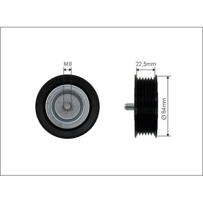CAFFARO Umlenk-/Führungsrolle, Keilrippenriemen 500178 für Mercedes
