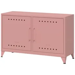 Bisley Fern Cabby Sideboard aus Metall | Metallschrank im Retro-Instustrial Design in pastellpink