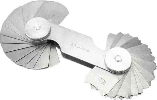 Dasqua 1351-0005 Radiuslehre metrisch 1.0 - 7.0mm