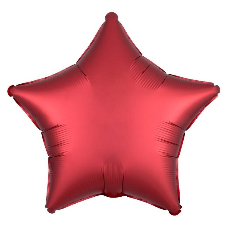 Amscan Folienballon Stern Dunkelrot Seidenglanz (5x) (9914136)