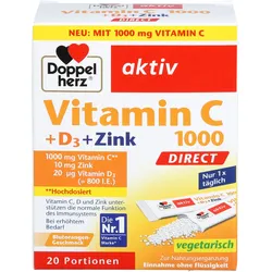 Doppelherz Vitamin C 1000+d3+zink Direct 20 ST