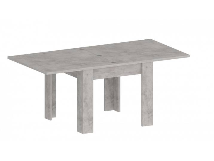 Esstisch, FSC®-zertifizierter Holzwerkstoff, Silber Beton Matt, 90×90 cm, Klappbar, Klassisch, Inosign
