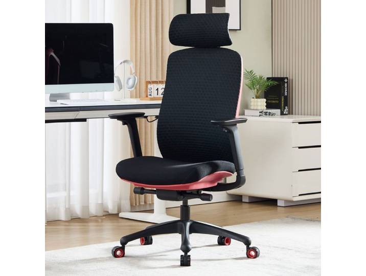 Ya-home Chaise de Bureau Pivotant avec Accoudoirs et Tête Fauteuil Bureau Ergonomique avec roulettes et Réglable en Hauteur Noir
