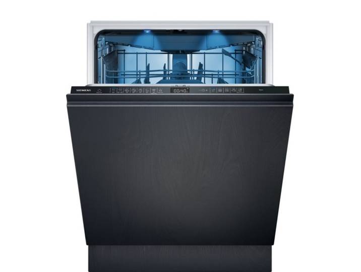 SIEMENS vollintegrierbarer Geschirrspüler iQ500 SX95EX12CE, 9 l, 14 Maßgedecke, blaues Ambientelicht, leise, Wifi-fähig