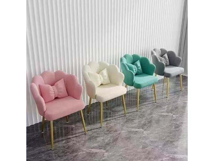 Chaise de maquillage, tabouret simple de style « célébrité d’Internet », avec dossier, pour chambre de filles, commode, chaise de manucure, chaise de luxe légère, chaise à pétales pour la maison.