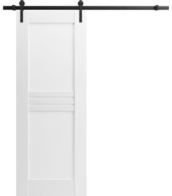 VDomDoors SARTODOORS Mela 7444 White MDF Sliding Barn Door