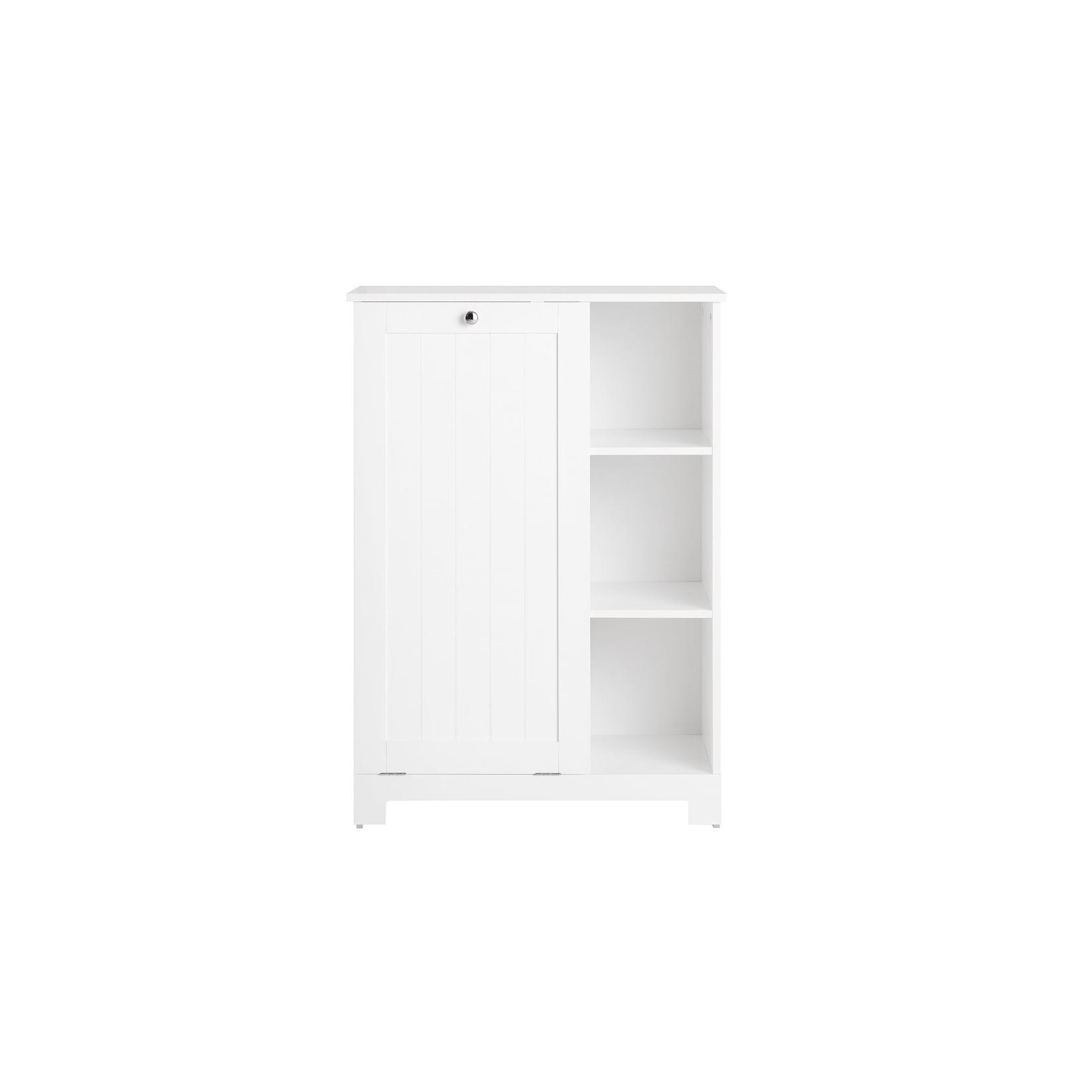 SoBuy Badezimmerschrank mit einer Tür Weiß 60x38x85cm Funktional