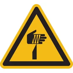 König Werbeanlagen Warnschild, Warnung vor spitzem Gegenstand W022 - ASR A1.3 (DIN EN ISO 7010) - 100 mm Folie selbstklebend