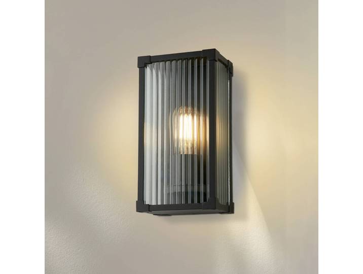 Searchlight Außenwandleuchte Cincinnati, schwarz, Aluminium, Modern