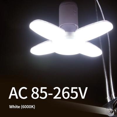 Uplifted Goods E27 Fan Shape LED Lamp Foldable 28W Light Bulb 85v 265v White