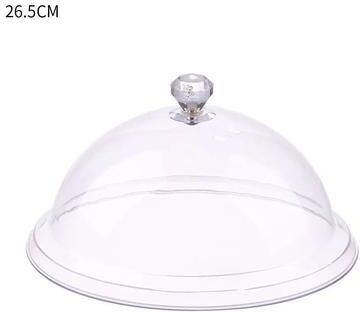 Uplift Picks Acrylic Cake Display Stand With Cover Food Dome Dessert Plate 26.5 Cm