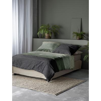 Bettwäsche IRISETTE "8430", grün, B/L: 200cm x 220cm, 1 Stk., 2 Stk., Feinbiber, B/L: 80cm x 80cm & 80cm x 80cm, 3, Feinbiber, Obermaterial: 100% Baumwolle, Bettwäsche, Bettwäsche, moderner Klassiker mit Reißverschluss