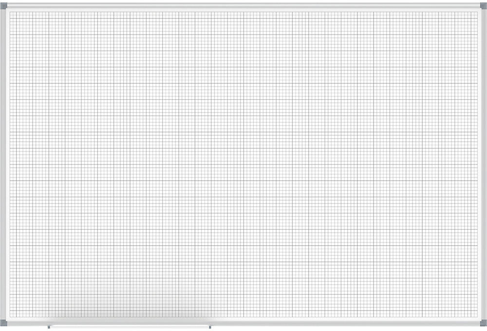 Rastertafel MAULstandard, weiß, Raster 10 x 10 / 50 x 50 mm, BxH 1500 x 1000 mm MAUL