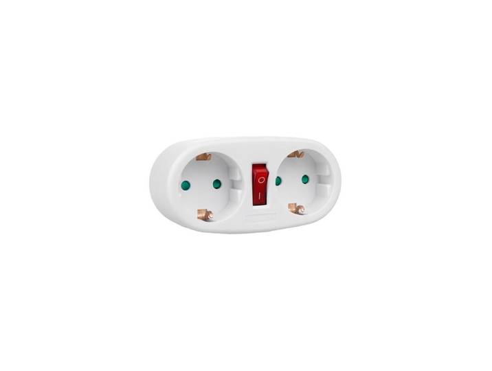 Répartiteur électrique avec 2 prises et disjoncteur de type F