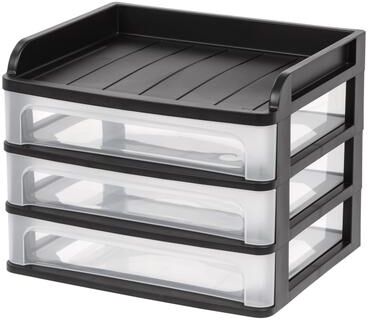 Iris Medium Desktop Drawer System, Black
