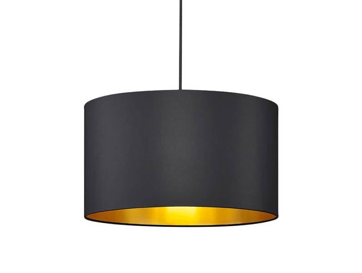 Pendelleuchte 40 x 150 x 40cm Schwarz/Schwarz/Messing Baumwollstoff E27