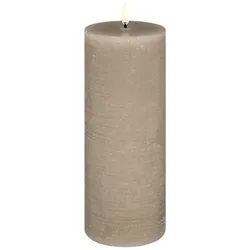 Uyuni LED Stumpenkerze 7,8x20cm Sandstone