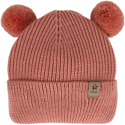 maximo Winter-Strickmütze mit Bommel, rosa, 45