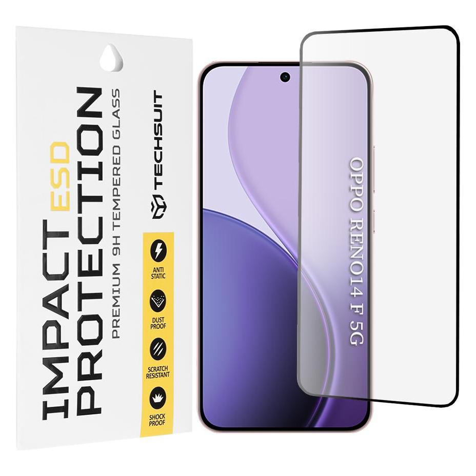 Techsuit - ESD Glass - Oppo Reno14 F - Black (Oppo Reno14 F, Oppo Reno14 FS 5G) (61774732)
