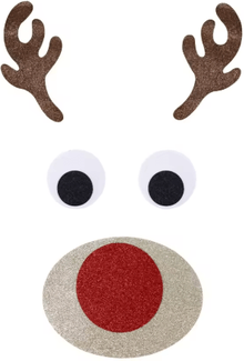 Inspire Picks Festive Christmas Window Stickers Felt Santa Snowman & Reindeer Door Decoration deer