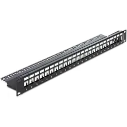 DELOCK Patchpanel 1HE 24 Keystone Ports 19,2 x 14,9mm