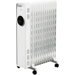 Midea Oil Radiator Heater NY2513-22MR Oil Radiator 2500 W Number of power levels 3 Suitable for, Heizkörper, Weiss