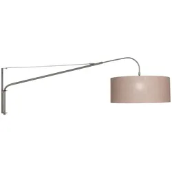 Wandleuchte Lampe Schlafzimmerleuchte grau Textil silber Leseleuchte schwenkbar