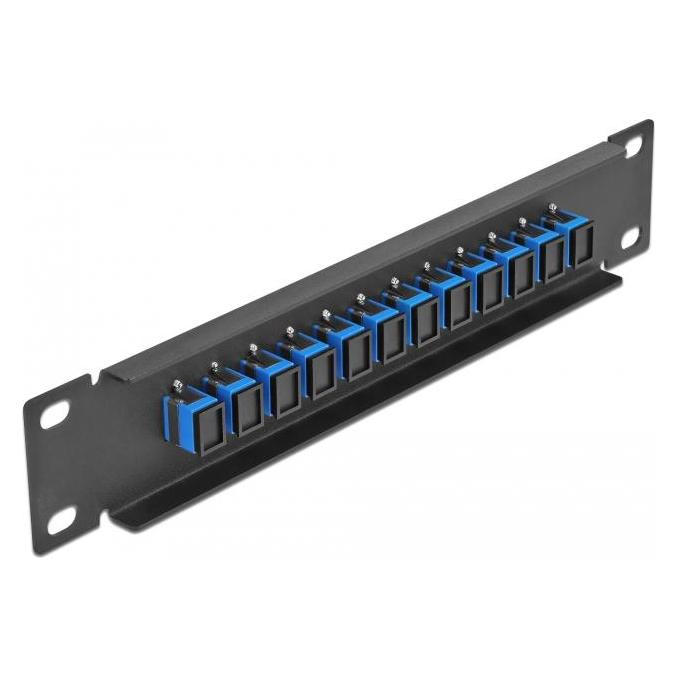 Delock 10? LWL Patchpanel 12 Port SC Simplex blau 1 HE schwarz (66760)