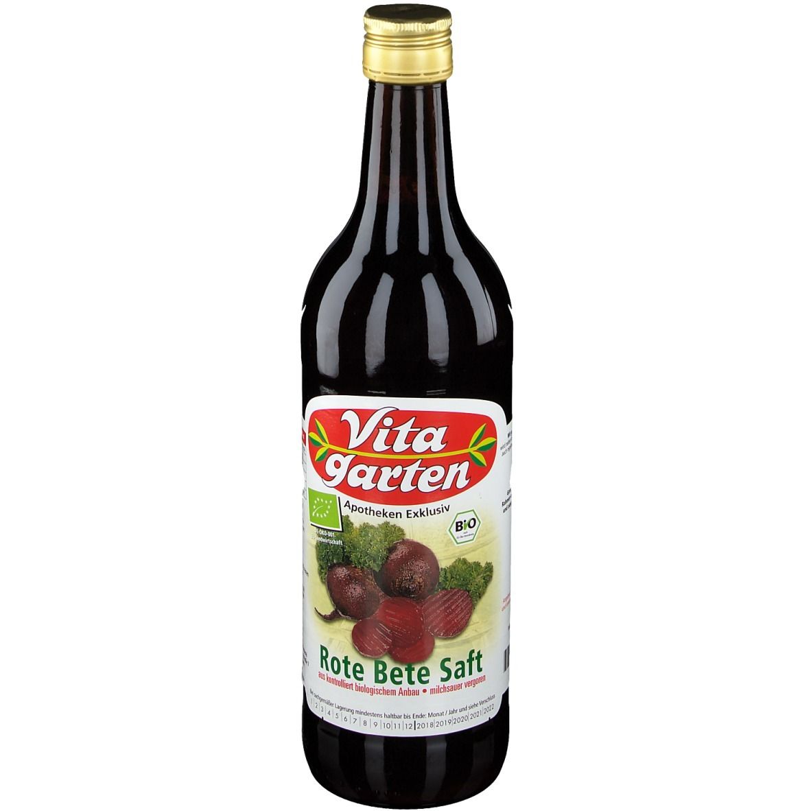 Vitagarten rote Bete Saft biologisch 750 ml