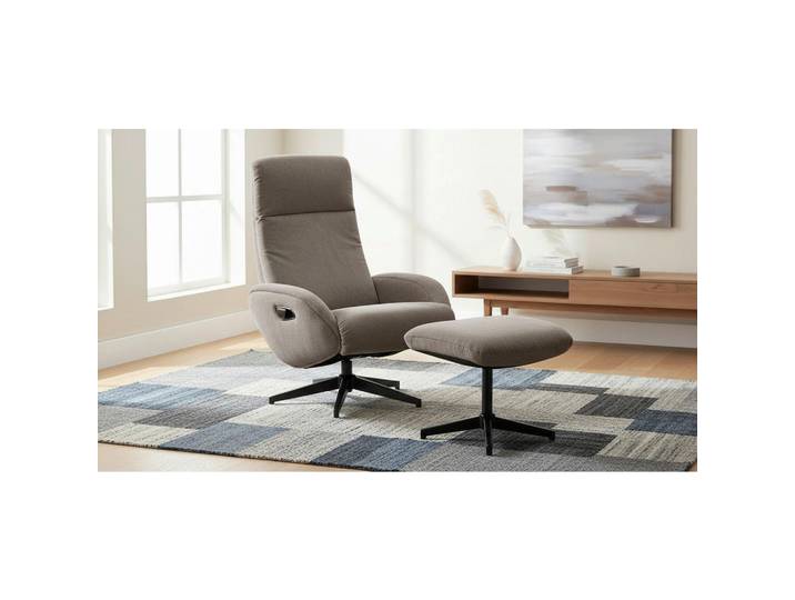 Livetastic Relaxsesselset Basty, Braun, Metall, 75x107x77 cm, Relaxfunktion, Wohnzimmer, Sessel, Relaxsessel