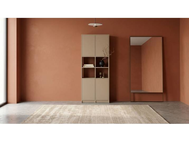 Regal in Kaschmir planen MDF Lackiert Grau­beige