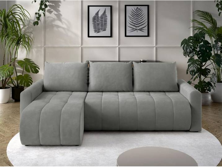 MIRJAN24 Ecksofa Sprint, mit Schlaffunktion und Bettkasten, 230x149x87 cm, Bonellfedern
