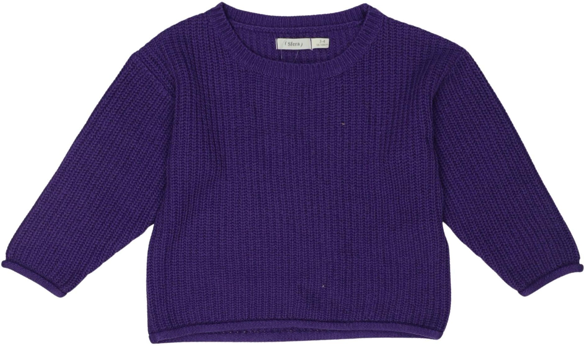 Sfera Mädchen Pullover, Lila, Gr. EU 98/104, Synthetik - Second Hand