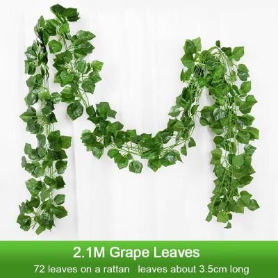 Inspired Finds 2.1M Artificial Ivy Garland Silk Hanging Vine Wall Decor Greenery grape Leaves